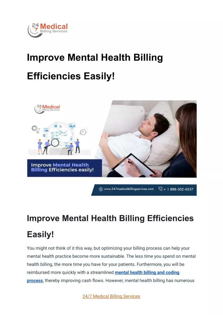 improve mental health billing