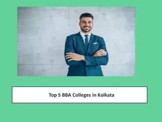 Top 5 BBA Colleges in Kolkata