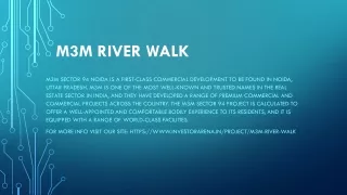 M3M River Walk REAL ESTATE 2