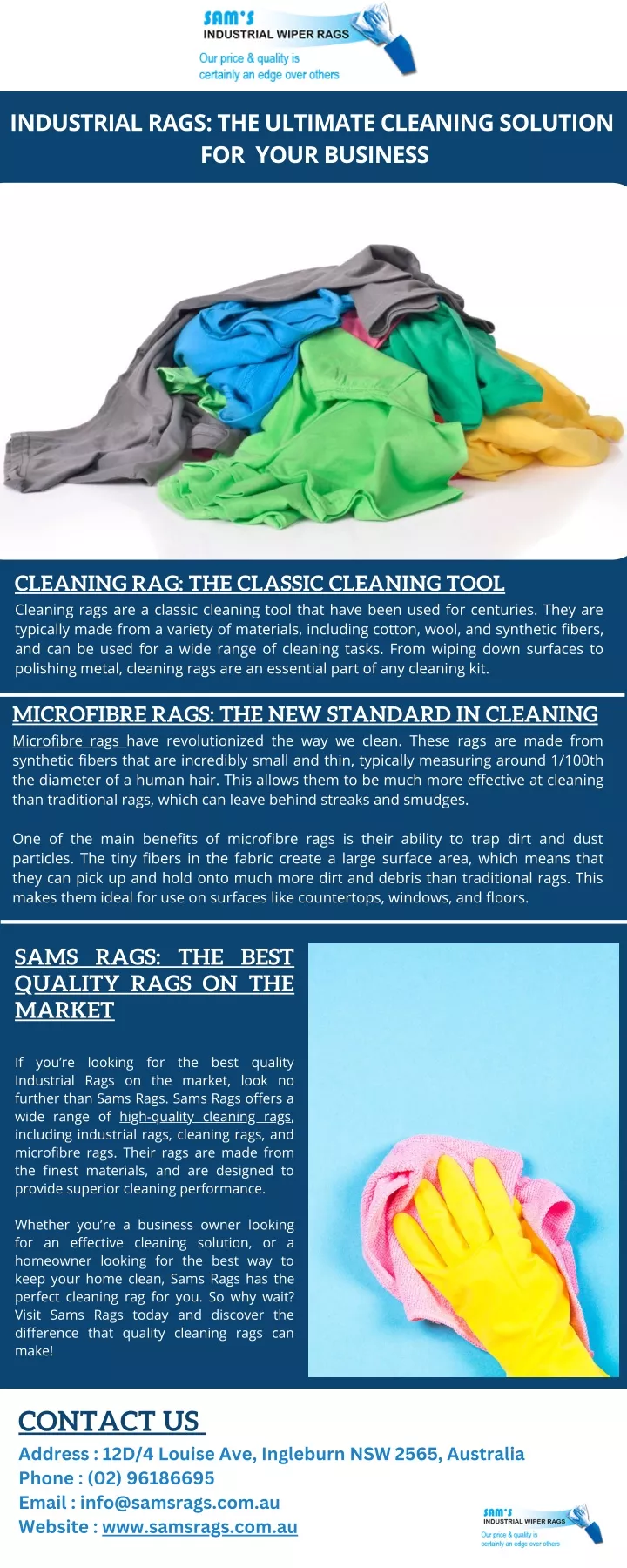 industrial rags the ultimate cleaning solution