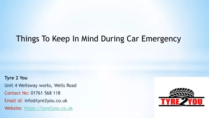 things to keep in mind during car emergency