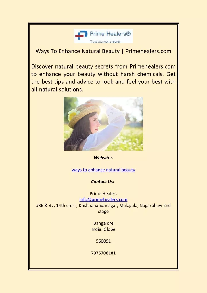 ways to enhance natural beauty primehealers com