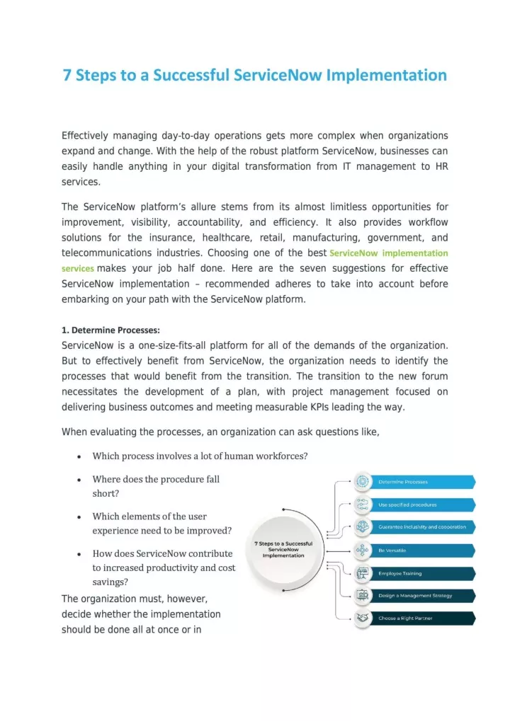 PPT - 7 Steps To A Successful ServiceNow Implementation PowerPoint ...