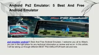 ps2 emulator android: 5 Best And Free Android Emulator