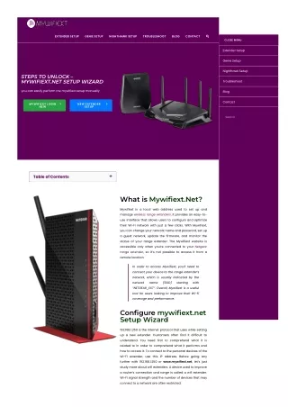 mywifiext.net Setup