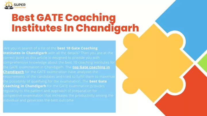 best gate coaching institutes in chandigarh
