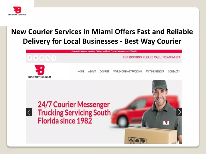 new courier services in miami offers fast