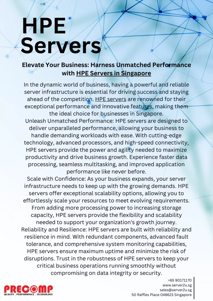 hpe servers elevate your business harness