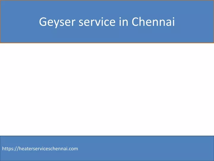 geyser service in chennai