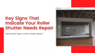 Key Signs That Indicate Your Roller Shutter Needs Repair