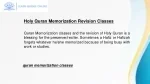 Holy Quran Memorization Revision Classes - slide 1