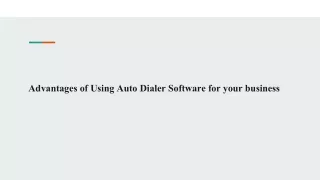 advantages of using auto dialer software for your