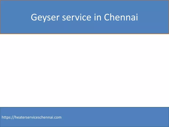 geyser service in chennai