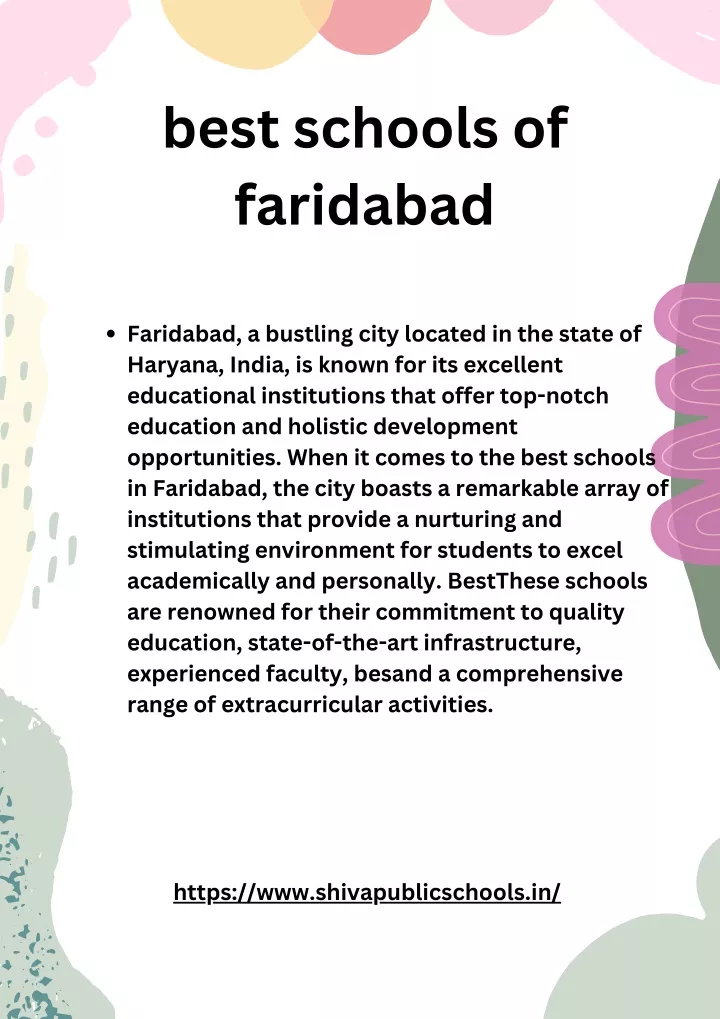 best schools of faridabad