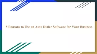 5 reasons to use an auto dialer software for your