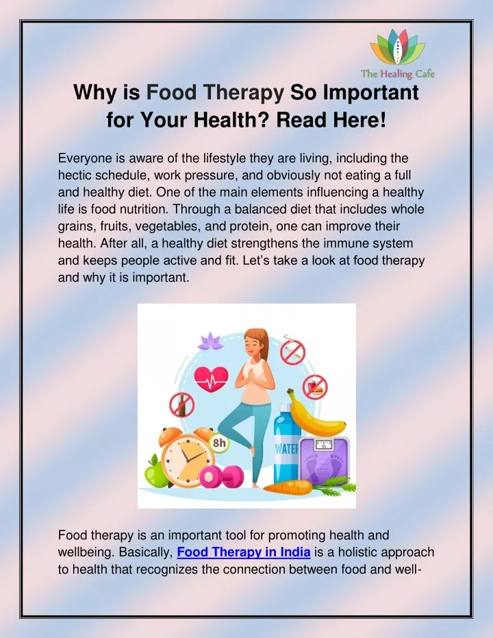 why is food therapy so important for your health