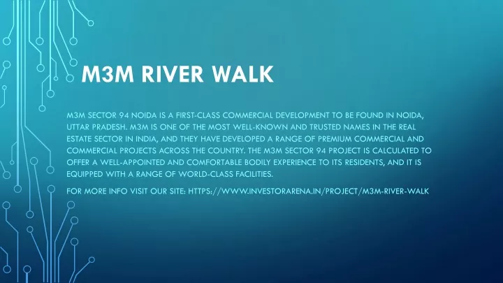 m3m river walk