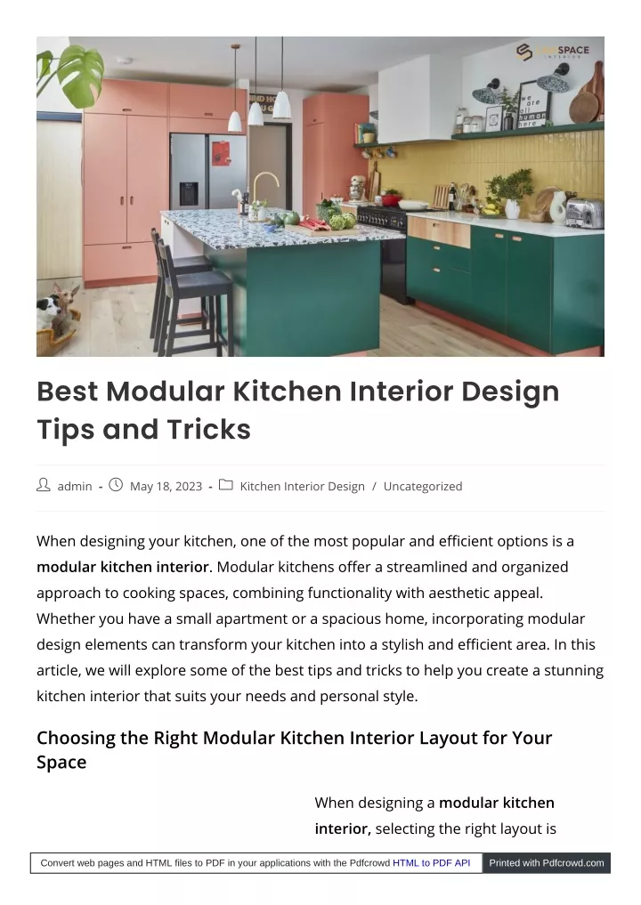 best modular kitchen interior design tips