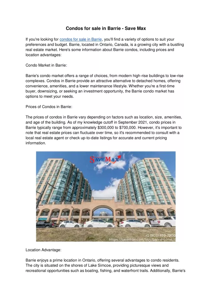 condos for sale in barrie save max
