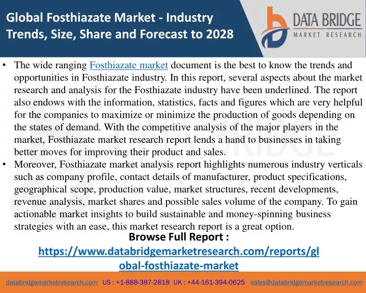 global fosthiazate market industry trends size