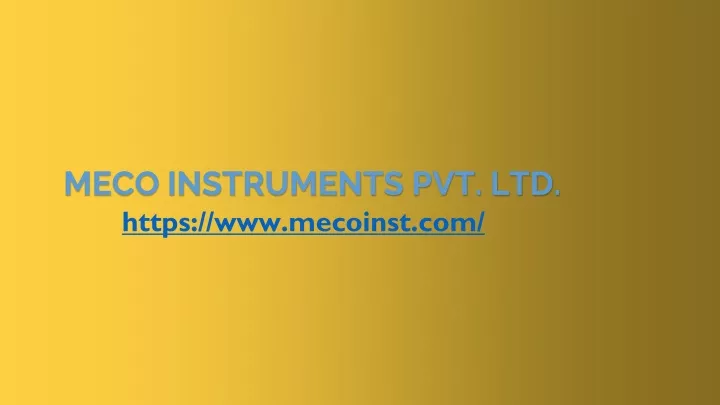 meco instruments pvt ltd https www mecoinst com
