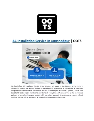 ac installation service in jamshedpur oots