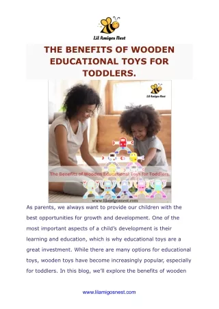 THE BENEFITS OF WOODEN EDUCATIONAL TOYS FOR TODDLERS