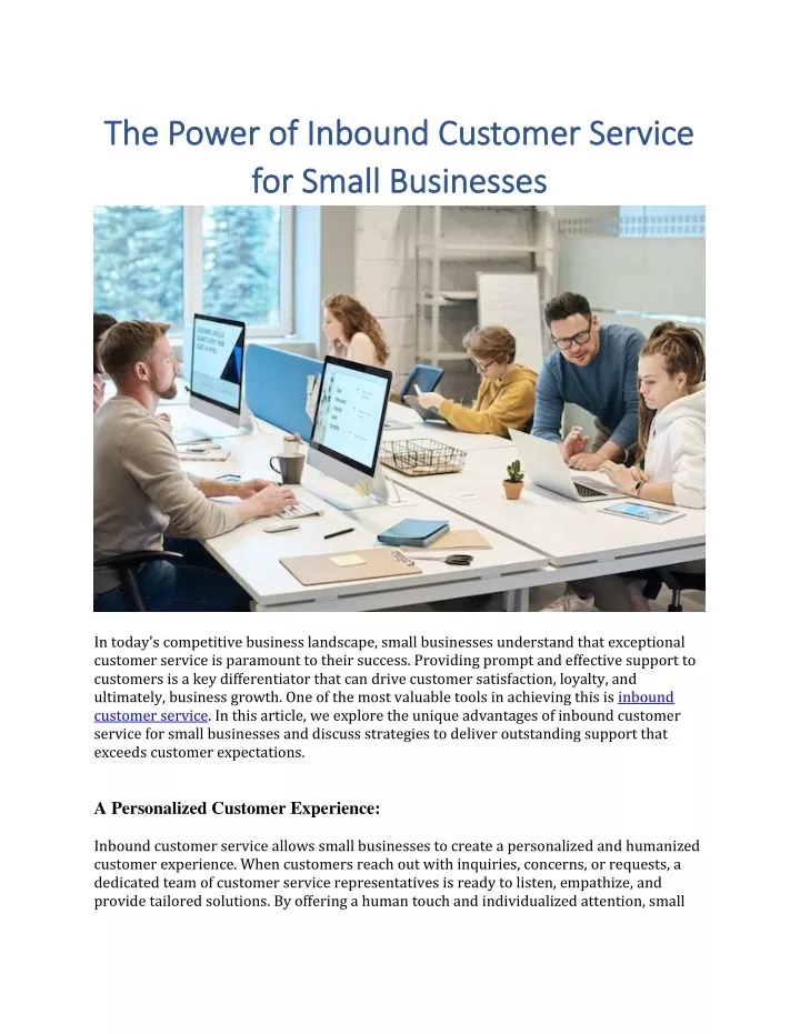the power of inbound customer service the power