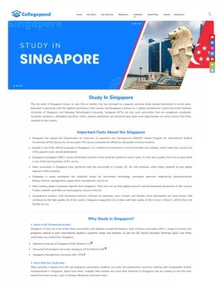 Study in Singapore Universities, Eligibility, Cost and Scholarship