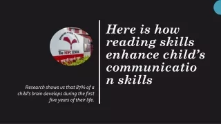 Here is how reading skills enhance child’s communication