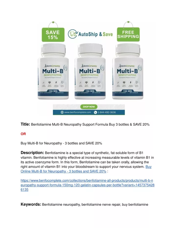 title benfotiamine multi b neuropathy support