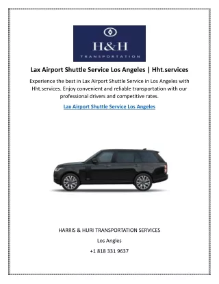 Lax Airport Shuttle Service Los Angeles | Hht.services