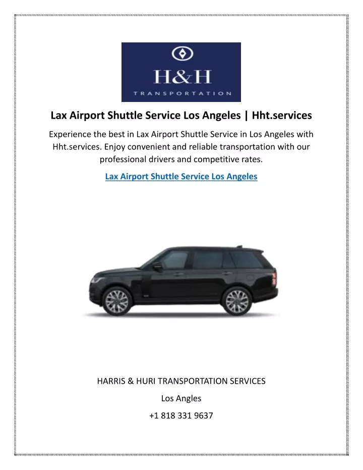 lax airport shuttle service los angeles