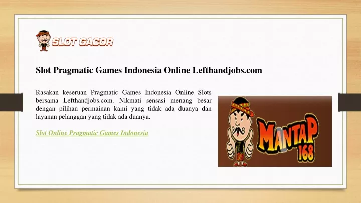 slot pragmatic games indonesia online