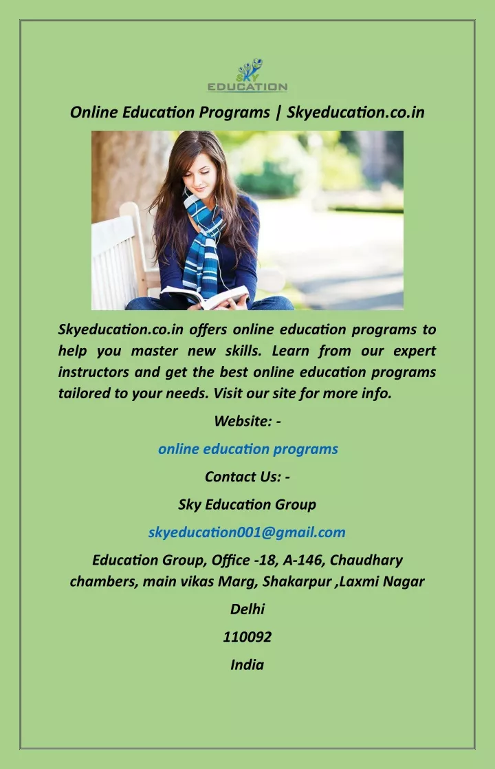online education programs skyeducation co in