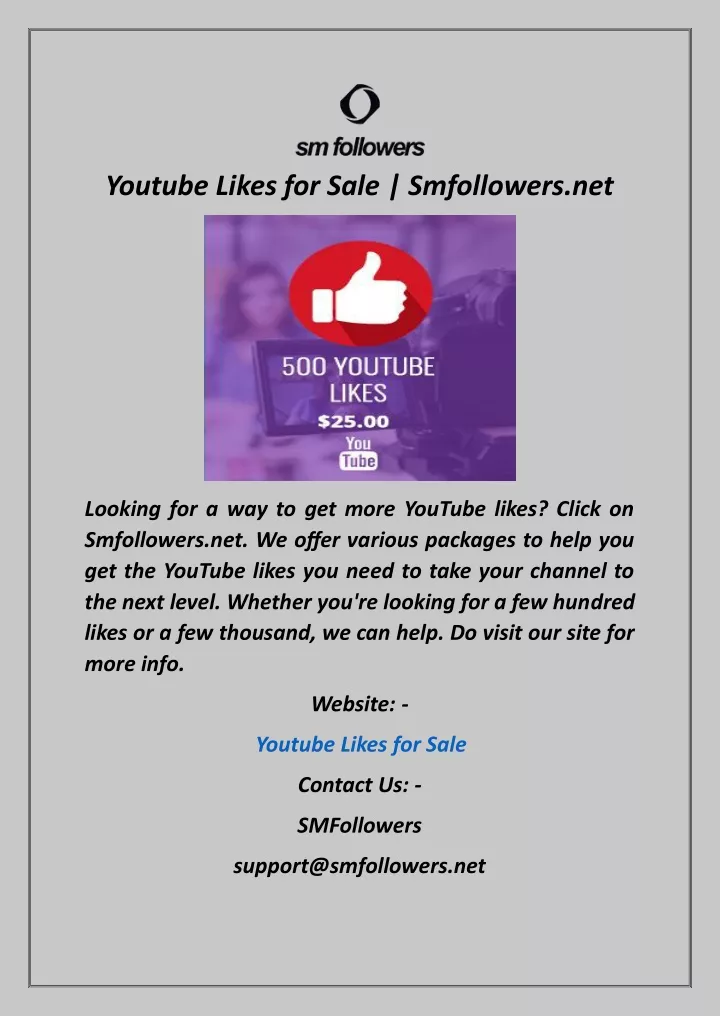 youtube likes for sale smfollowers net