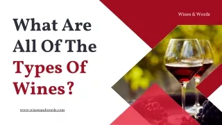 What Are All Of The Types Of Wines?