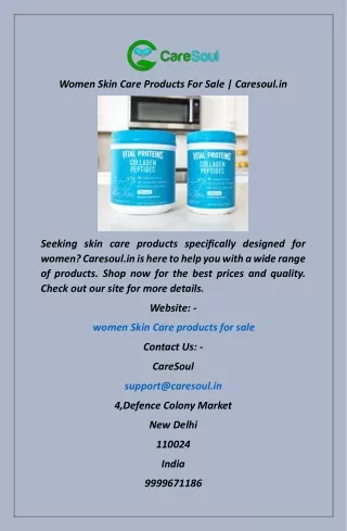 Women Skin Care Products For Sale  Caresoul.in