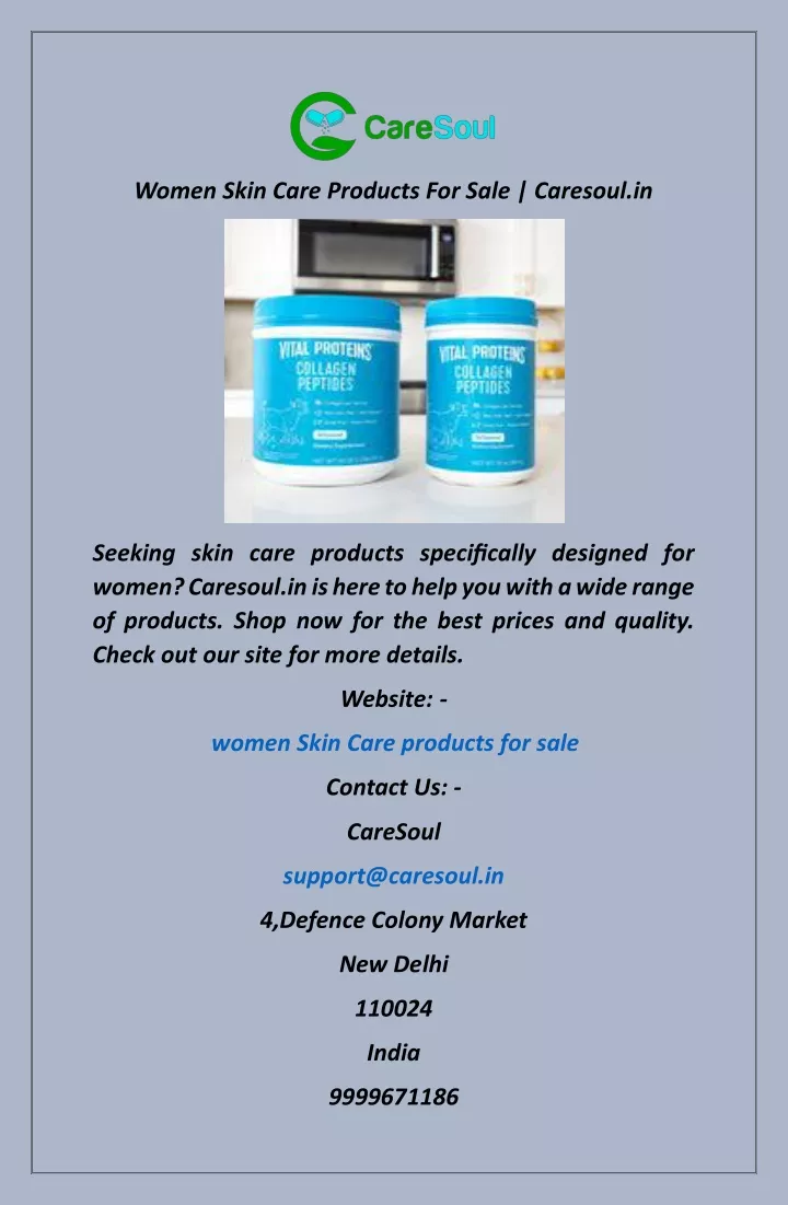 women skin care products for sale caresoul in