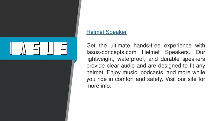 helmet speaker get the ultimate hands free