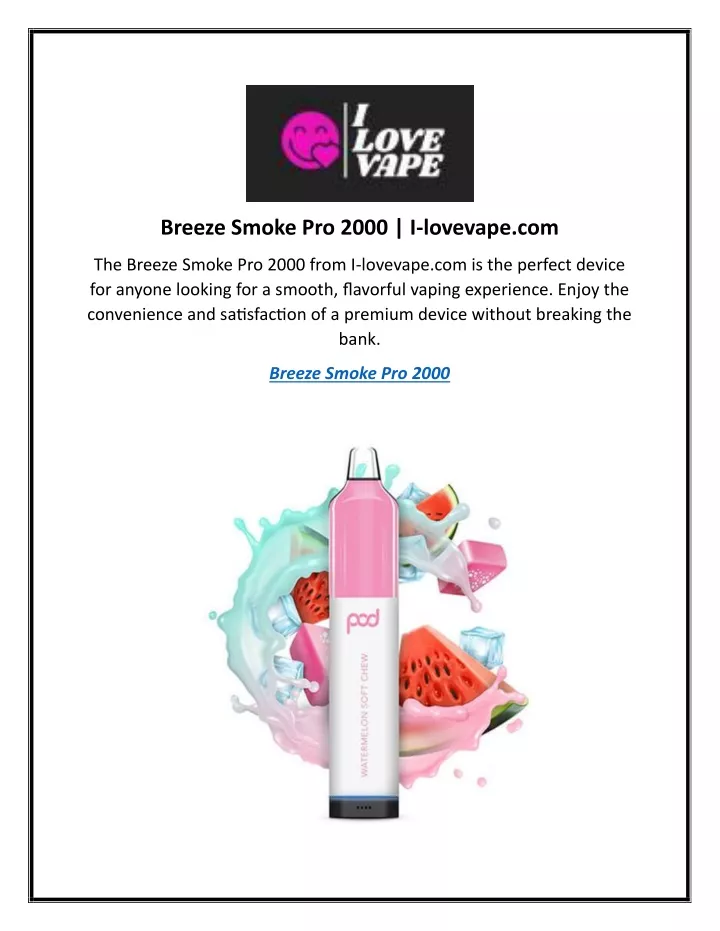 breeze smoke pro 2000 i lovevape com