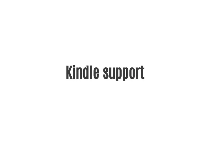 kindle support
