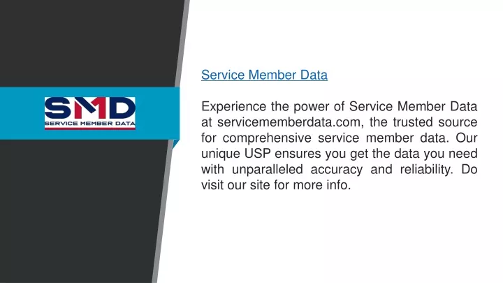 service member data experience the power