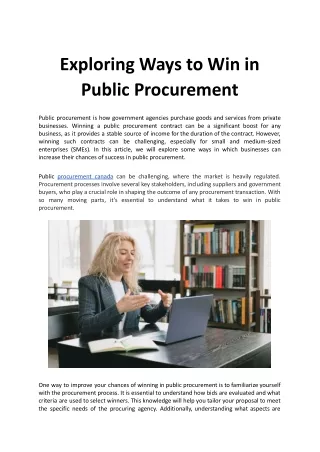 Exploring Ways to Win in Public Procurement.docx