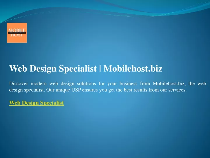 web design specialist mobilehost biz discover
