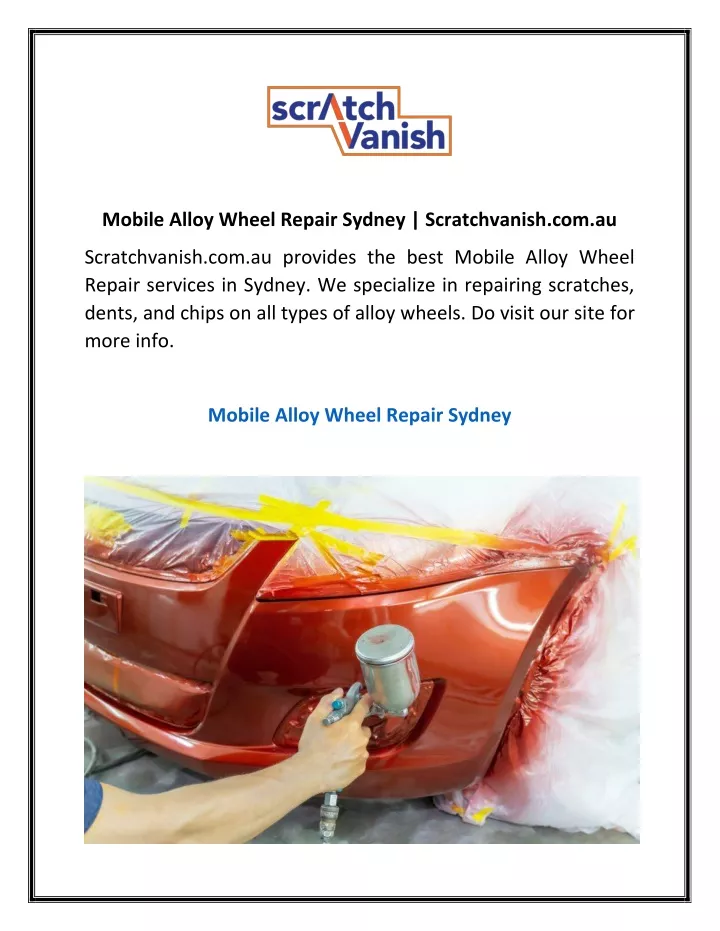 mobile alloy wheel repair sydney scratchvanish