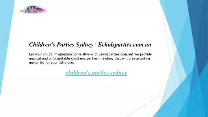 children s parties sydney eekidsparties