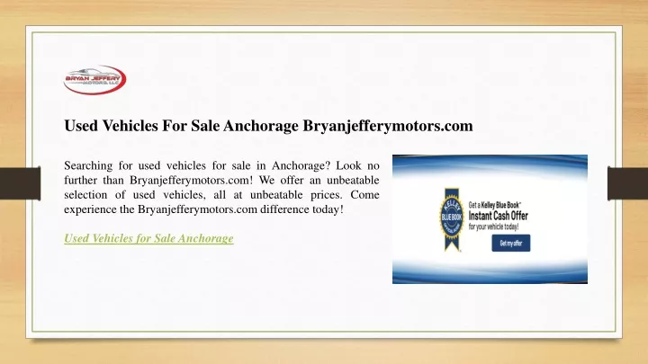 used vehicles for sale anchorage