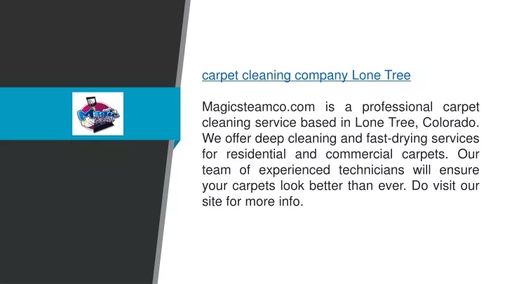 carpet cleaning company lone tree magicsteamco