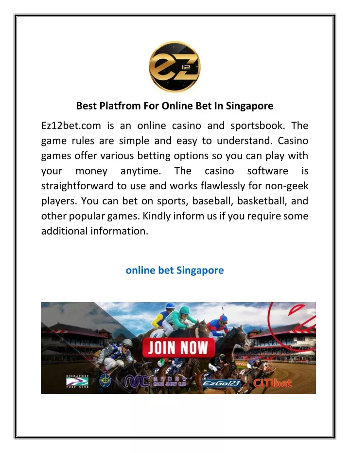 best platfrom for online bet in singapore